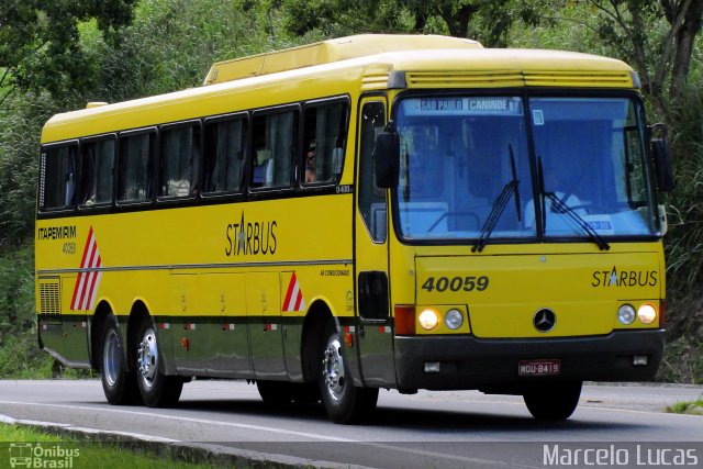 Viação Itapemirim 40059 na cidade de Barra do Piraí, Rio de Janeiro, Brasil, por Marcelo Lucas. ID da foto: 1442182.