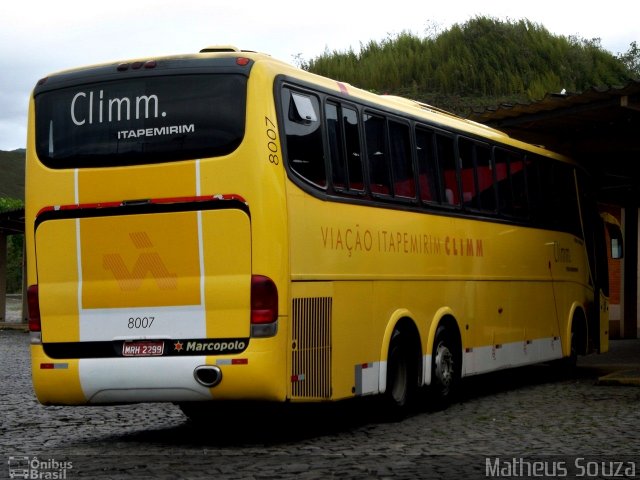 Viação Itapemirim 8007 na cidade de Casimiro de Abreu, Rio de Janeiro, Brasil, por Matheus Souza. ID da foto: 1461203.