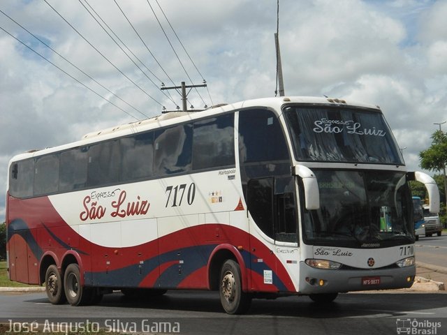 Expresso São Luiz 7170 na cidade de Brasília, Distrito Federal, Brasil, por José Augusto da Silva Gama. ID da foto: 1463000.