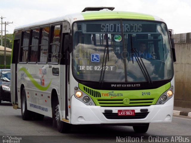 TVG Paulista - Transportadora Vargem Grande Paulista 2110 na cidade de Vargem Grande Paulista, São Paulo, Brasil, por Nerilton F.  ônibus. Número da foto: #1461718.