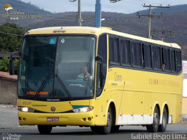 Viação Itapemirim 8039 na cidade de Jequié, Bahia, Brasil, por Gabriel Bispo. Número da foto: #1462668.