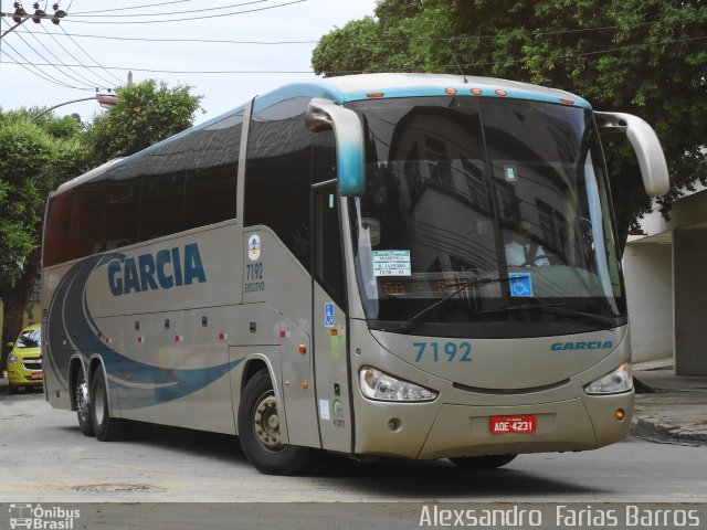 Viação Garcia 7192 na cidade de Rio de Janeiro, Rio de Janeiro, Brasil, por Alexsandro  Farias Barros. Número da foto: #1461535.