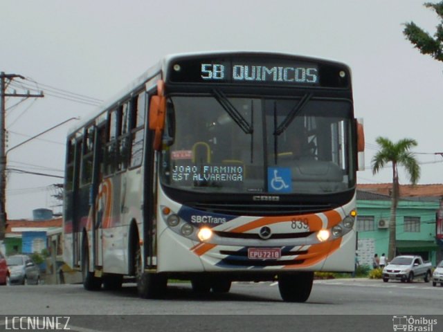 SBC Trans 839 na cidade de São Bernardo do Campo, São Paulo, Brasil, por Luis Nunez. ID da foto: 1462863.