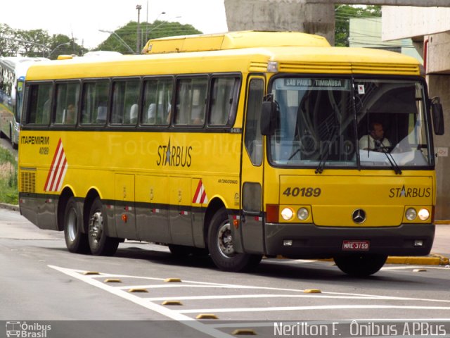 Viação Itapemirim 40189 na cidade de Campinas, São Paulo, Brasil, por Nerilton F.  ônibus. Número da foto: #1464548.
