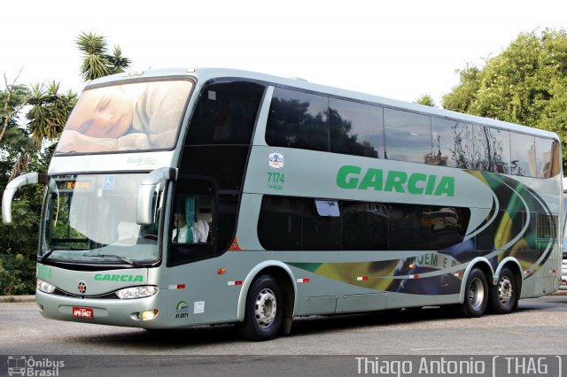 Viação Garcia 7174 na cidade de Curitiba, Paraná, Brasil, por Thiago Antonio de Figueiredo. ID da foto: 1466565.