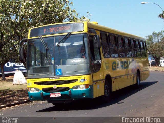 Viação Garcia 7587 na cidade de Arapongas, Paraná, Brasil, por Emanoel Diego.. Número da foto: #1465693.