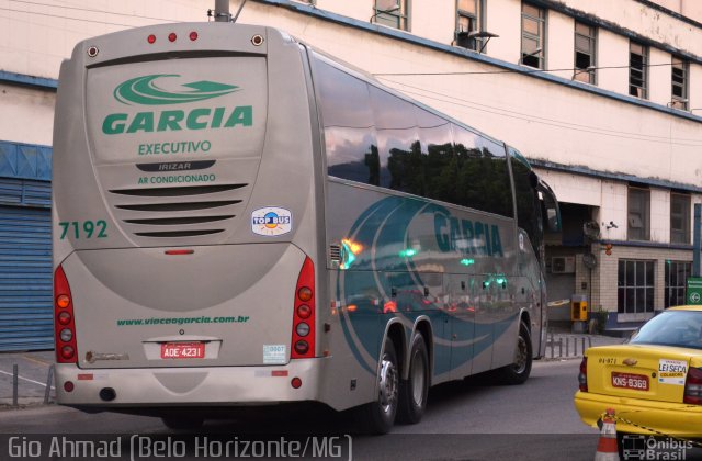 Viação Garcia 7192 na cidade de Rio de Janeiro, Rio de Janeiro, Brasil, por Giovanini Mendes do Carmo. ID da foto: 1466155.