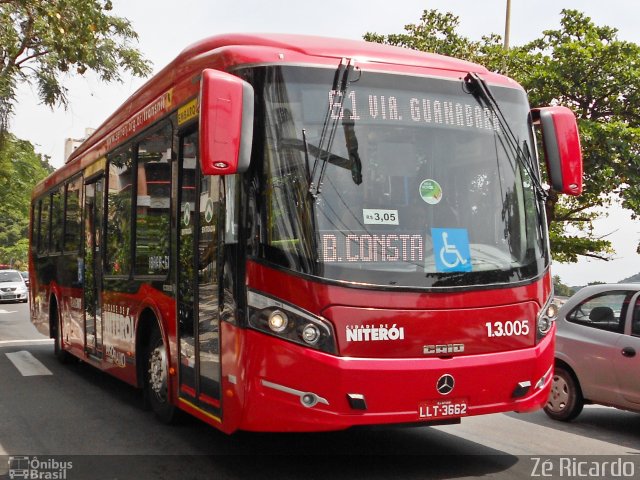 Auto Ônibus Brasília 1.3.005 na cidade de Niterói, Rio de Janeiro, Brasil, por Zé Ricardo Reis. Número da foto: #1465936.