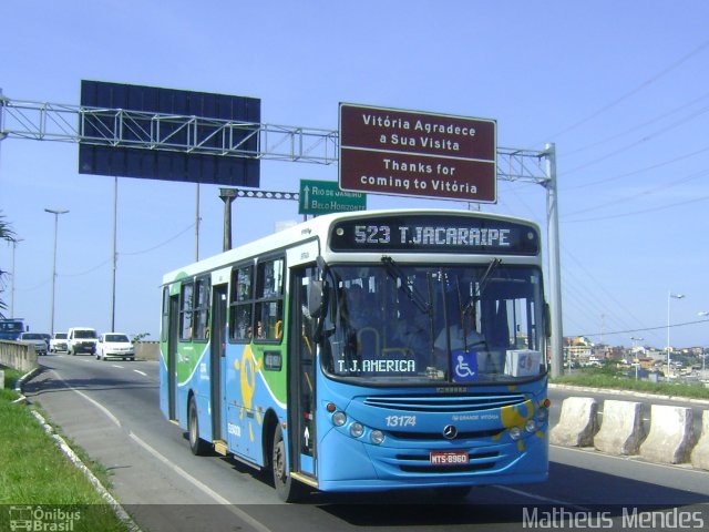 Viação Grande Vitória 13174 na cidade de Vitória, Espírito Santo, Brasil, por Matheus Mendes. ID da foto: 1467851.