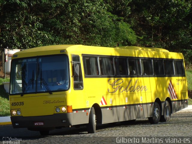 Viação Itapemirim 45035 na cidade de Viana, Espírito Santo, Brasil, por Gilberto Martins. ID da foto: 1469991.