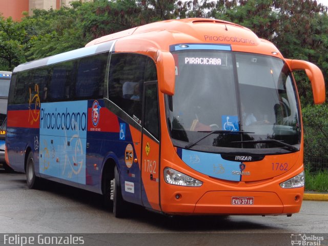 Viação Piracicabana 1762 na cidade de São Paulo, São Paulo, Brasil, por Felipe Gonzales. Número da foto: #1471407.