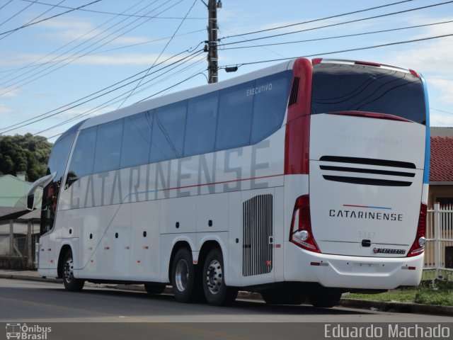 Auto Viação Catarinense 3387 na cidade de Caxias do Sul, Rio Grande do Sul, Brasil, por Eduardo Machado. ID da foto: 1471131.