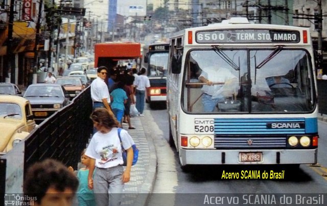 CMTC - Companhia Municipal de Transportes Coletivos 5208 na cidade de São Paulo, São Paulo, Brasil, por Carlos Júnior. Número da foto: #1471257.