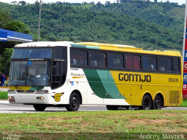 Empresa Gontijo de Transportes 15505 na cidade de Ribeirão Vermelho, Minas Gerais, Brasil, por Andrey Gustavo. Número da foto: #1471175.