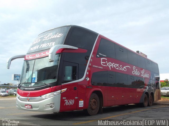 Expresso São Luiz 7680 na cidade de Goiânia, Goiás, Brasil, por Vicente Pinto Moreira. Número da foto: #1472889.