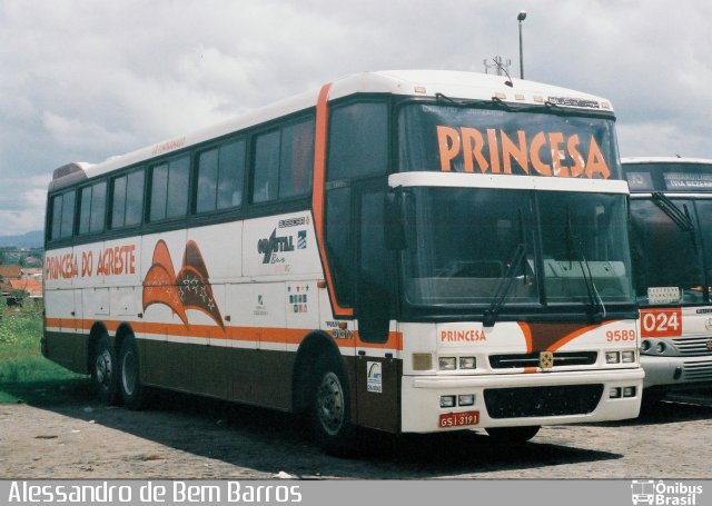 Auto Viação Princesa do Agreste 9589 na cidade de Caruaru, Pernambuco, Brasil, por Alessandro de Bem Barros. Número da foto: #1476210.