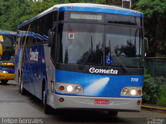 Viação Cometa 7717 na cidade de São Paulo, São Paulo, Brasil, por Felipe Gonzales. Número da foto: #1478576.