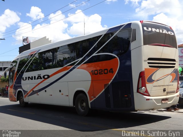 Expresso União 10204 na cidade de Goiânia, Goiás, Brasil, por Daniel Rocha dos Santos. Número da foto: #1477380.