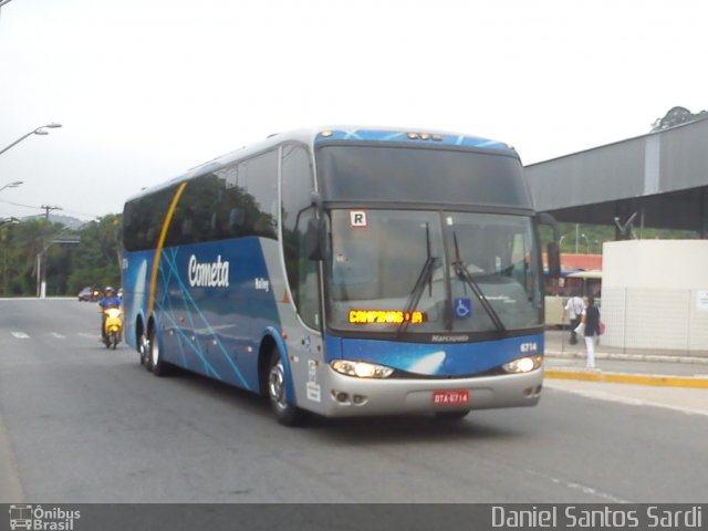 Viação Cometa 6714 na cidade de Praia Grande, São Paulo, Brasil, por Daniel Santos Sardi. Número da foto: #1477531.