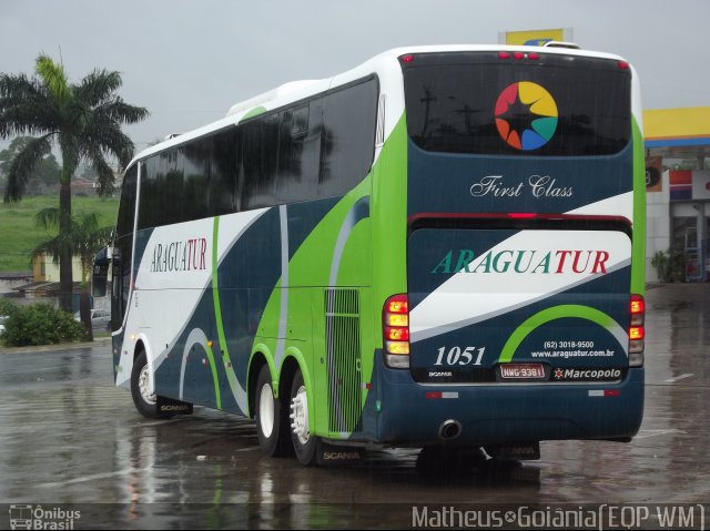 Araguatur Turismo 1051 na cidade de Goiânia, Goiás, Brasil, por Vicente Pinto Moreira. ID da foto: 1445687.