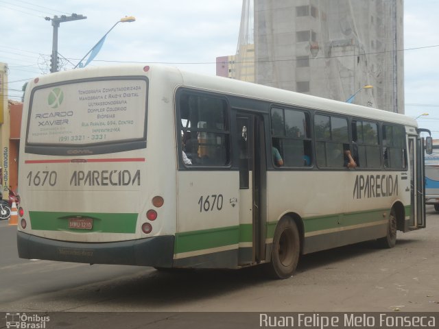 Viação Nossa Senhora Aparecida 1670 na cidade de Imperatriz, Maranhão, Brasil, por Ruan Felipe Melo Fonseca. Número da foto: #1444476.