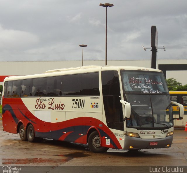 Expresso São Luiz 7500 na cidade de Goiânia, Goiás, Brasil, por Luiz Claudio . Número da foto: #1480230.