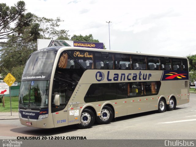 Lancatur Transporte e Turismo 21290 na cidade de Curitiba, Paraná, Brasil, por Paulo Roberto Chulis. Número da foto: #1480896.