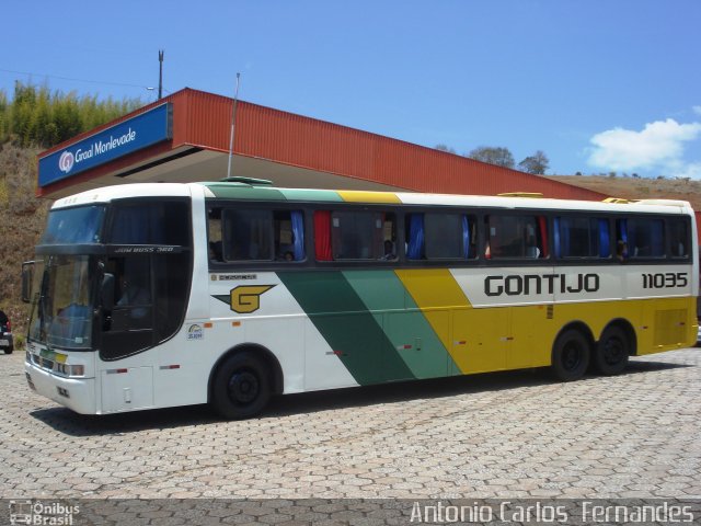 Empresa Gontijo de Transportes 11035 na cidade de João Monlevade, Minas Gerais, Brasil, por Antonio Carlos Fernandes. ID da foto: 1481380.