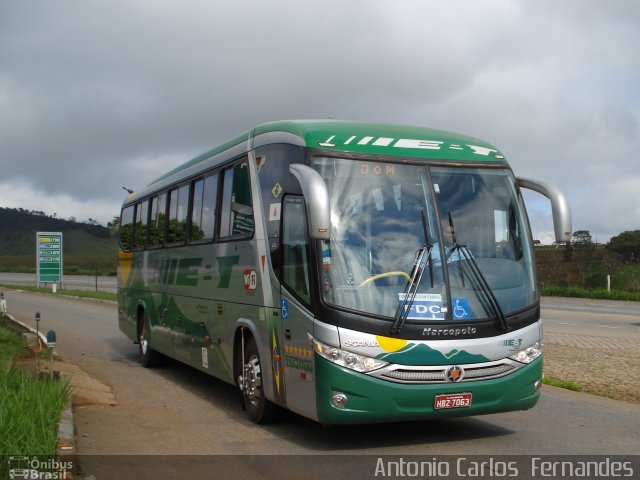 EBT - Expresso Biagini Transportes 7063 na cidade de João Monlevade, Minas Gerais, Brasil, por Antonio Carlos Fernandes. ID da foto: 1481378.