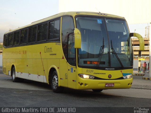 Viação Itapemirim 8539 na cidade de Rio de Janeiro, Rio de Janeiro, Brasil, por Gilberto Martins. Número da foto: #1482357.