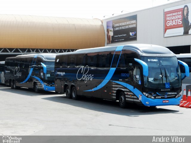 Empresa de Ônibus Nossa Senhora da Penha 52012 na cidade de Rio de Janeiro, Rio de Janeiro, Brasil, por André Vitor  Silva dos Santos. Número da foto: #1484730.