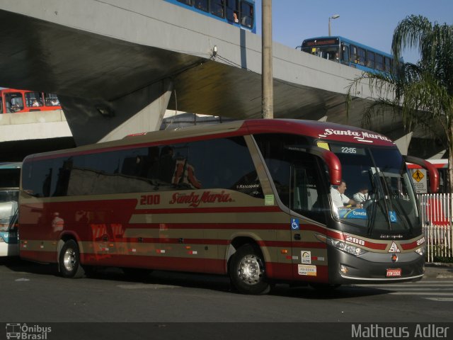 Santa Maria Fretamento e Turismo > Transportes Santa Maria(SP) 200 na cidade de Belo Horizonte, Minas Gerais, Brasil, por Matheus Adler. Número da foto: #1483809.