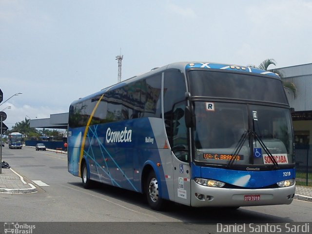 Viação Cometa 7219 na cidade de Praia Grande, São Paulo, Brasil, por Daniel Santos Sardi. ID da foto: 1483385.