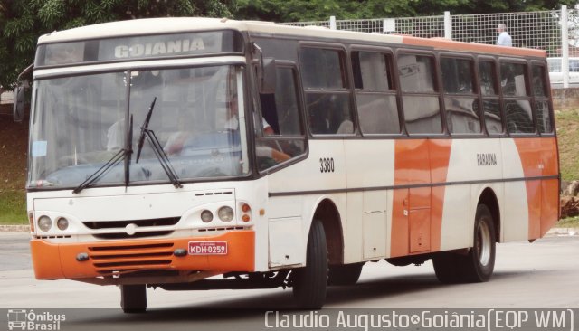Viação Paraúna 3380 na cidade de Goiânia, Goiás, Brasil, por Vicente Pinto Moreira. Número da foto: #1485085.