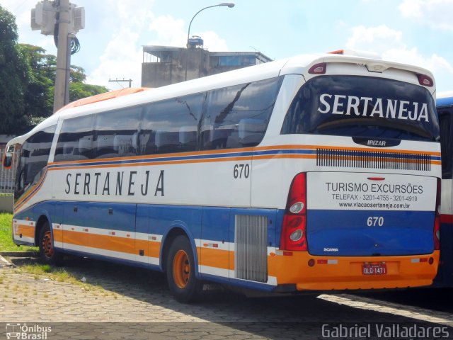 Viação Sertaneja 670 na cidade de Divinópolis, Minas Gerais, Brasil, por Gabriel Valladares. ID da foto: 1486521.