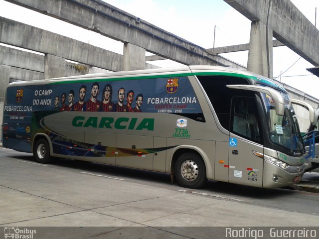 Viação Garcia 7736 na cidade de Curitiba, Paraná, Brasil, por Rodrigo  Guerreiro. Número da foto: #1485770.