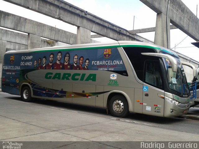 Viação Garcia 7736 na cidade de Curitiba, Paraná, Brasil, por Rodrigo  Guerreiro. ID da foto: 1485770.