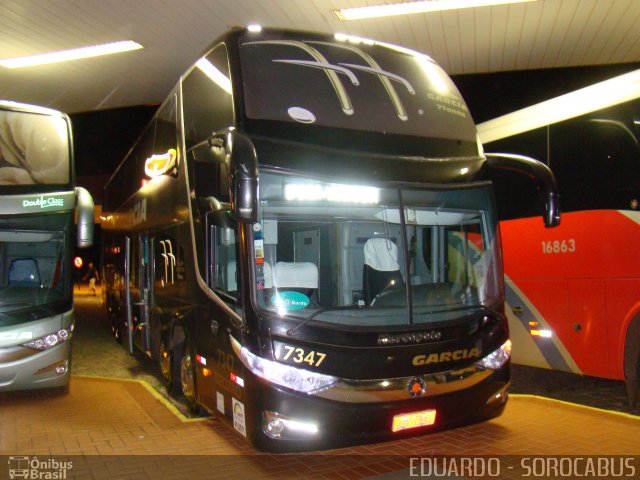 Viação Garcia 7347 na cidade de Santa Cruz do Rio Pardo, São Paulo, Brasil, por EDUARDO - SOROCABUS. Número da foto: #1485618.
