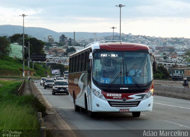 Viação Serro 24711 na cidade de Belo Horizonte, Minas Gerais, Brasil, por Adão Raimundo Marcelino. Número da foto: #1488425.