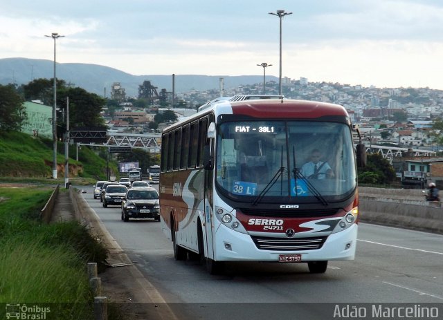 Viação Serro 24711 na cidade de Belo Horizonte, Minas Gerais, Brasil, por Adão Raimundo Marcelino. ID da foto: 1488425.