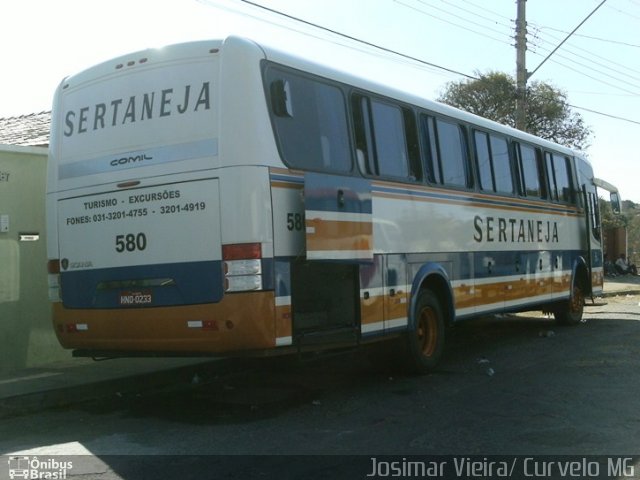 Viação Sertaneja 580 na cidade de Curvelo, Minas Gerais, Brasil, por Josimar Vieira. ID da foto: 1488497.