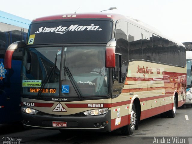 Santa Maria Fretamento e Turismo > Transportes Santa Maria(SP) 560 na cidade de Rio de Janeiro, Rio de Janeiro, Brasil, por André Vitor  Silva dos Santos. Número da foto: #1488448.