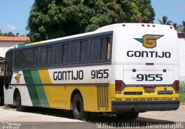 Empresa Gontijo de Transportes 9155 na cidade de Almenara, Minas Gerais, Brasil, por Sérgio Augusto Braga Canuto. ID da foto: 1490745.