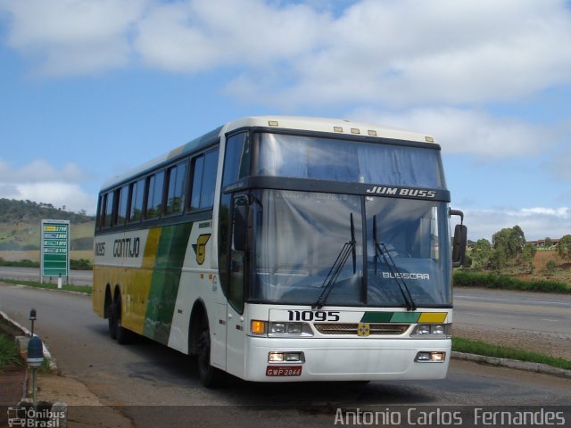 Empresa Gontijo de Transportes 11095 na cidade de João Monlevade, Minas Gerais, Brasil, por Antonio Carlos Fernandes. Número da foto: #1489961.