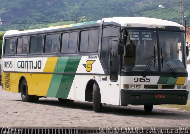 Empresa Gontijo de Transportes 9155 na cidade de Almenara, Minas Gerais, Brasil, por Sérgio Augusto Braga Canuto. ID da foto: 1490738.