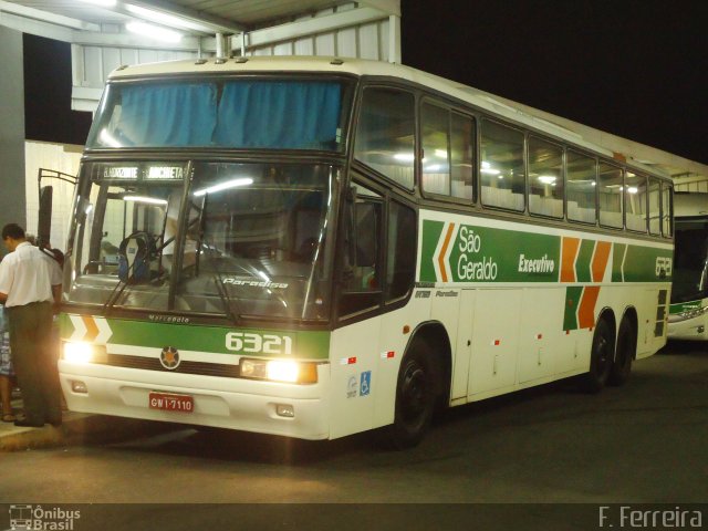 Cia. São Geraldo de Viação 6321 na cidade de Belo Horizonte, Minas Gerais, Brasil, por Fabri Ferreira. ID da foto: 1491902.