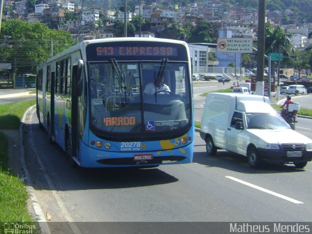 Santa Zita Transportes Coletivos 20278 na cidade de Vitória, Espírito Santo, Brasil, por Matheus Mendes. ID da foto: 1492229.