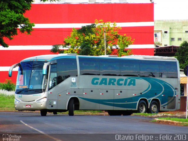 Viação Garcia 7162 na cidade de Foz do Iguaçu, Paraná, Brasil, por Otavio Felipe Balbinot. ID da foto: 1494378.