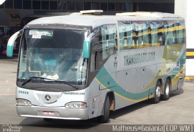 Transbrasiliana Transportes e Turismo 59909 na cidade de Goiânia, Goiás, Brasil, por Vicente Pinto Moreira. Número da foto: #1494000.