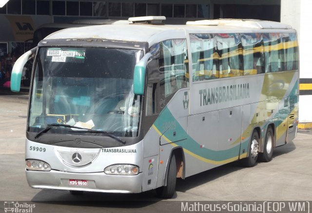 Transbrasiliana Transportes e Turismo 59909 na cidade de Goiânia, Goiás, Brasil, por Vicente Pinto Moreira. ID da foto: 1494000.